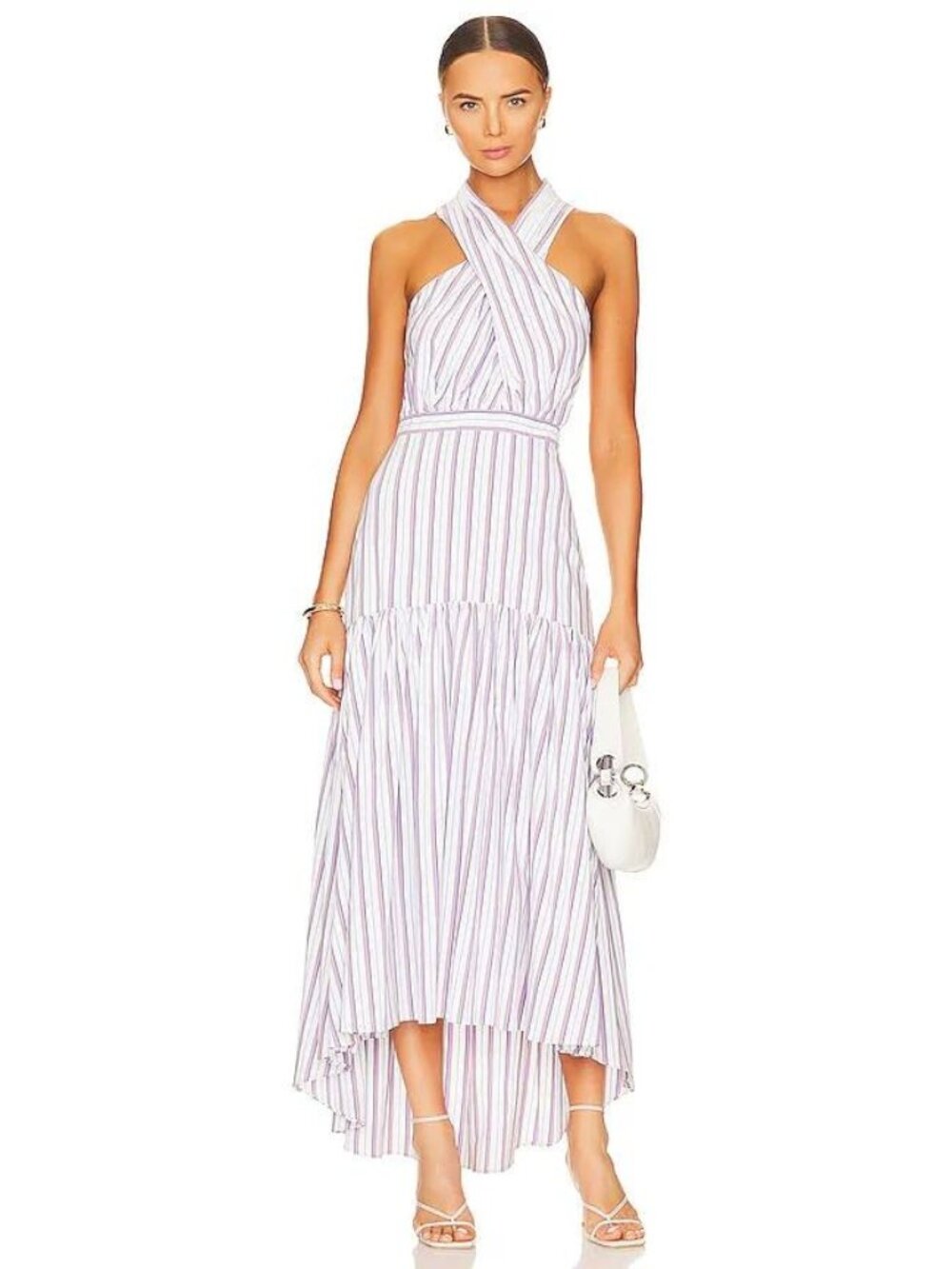 Veronica Beard Radley Halter Dress in Off white Multi Size 2